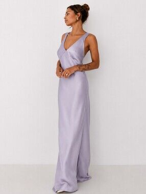 Rumored Sunset Strip Satin Maxi Dress Size XS